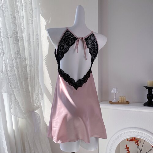 性感蕾丝露背吊带睡裙夏季新款女