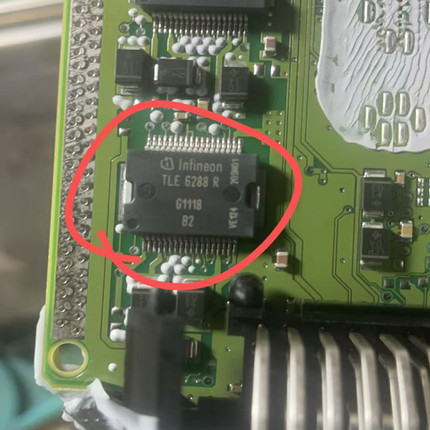 TLE6288R P0748现代变速箱电脑电子压力控制电池阀A通病故障芯片