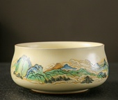 陶瓷时尚 家用客厅汝窑开片多功能茶洗 烟灰缸大号大气简约上档次