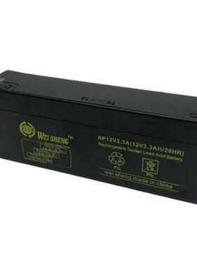 WEISHENG蓄电池NP-12-2.3卷闸门12V2.3AH电梯门禁医疗免维护电源