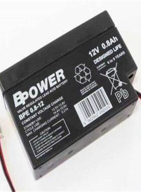 BPOWER蓄电池BPE0.8-12 12V0.8AH精密仪器医疗设备免维护电池