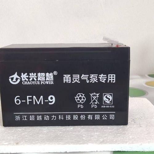 长兴超越6-FM-9 12V9AH甬灵气泵电瓶 甬灵8800 S-40b增氧机电池