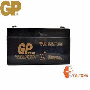 GPOWER蓄电池GP632 6V3.2AH免维护可充电铅酸电池