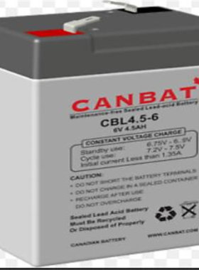 CANBAT CBL4.5-6 6V4.5AH免维护可充电蓄电池