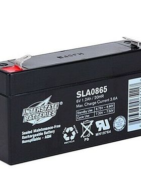 INTERSTATE BATTERIES SLA0865 6V1.2/20HR免维护可充电蓄电池