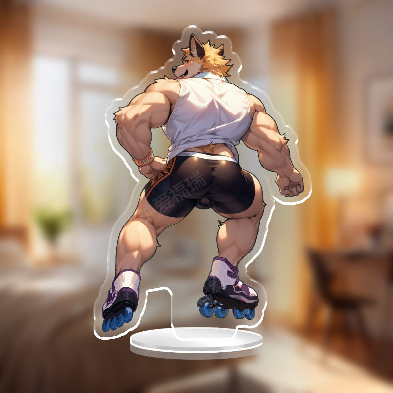 二次元钟爱福瑞控肌肉furry毛绒动物gay肉感脂包肌狗狗兽人立牌