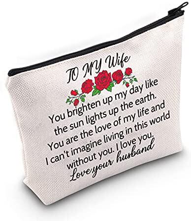 jniap wife makeup cosmetic bag wife birthday gift from husba