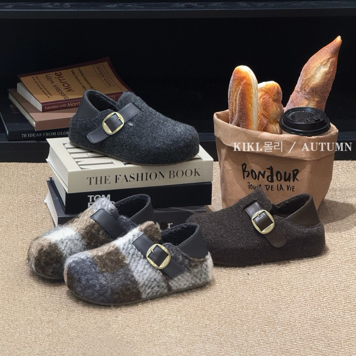 厚底两穿加绒勃肯鞋女2025冬新款韩版休闲百搭防滑单鞋