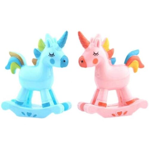 包邮摇摇马蛋糕装饰摆件烘焙配件粉色可爱小马儿童独角兽生日插件