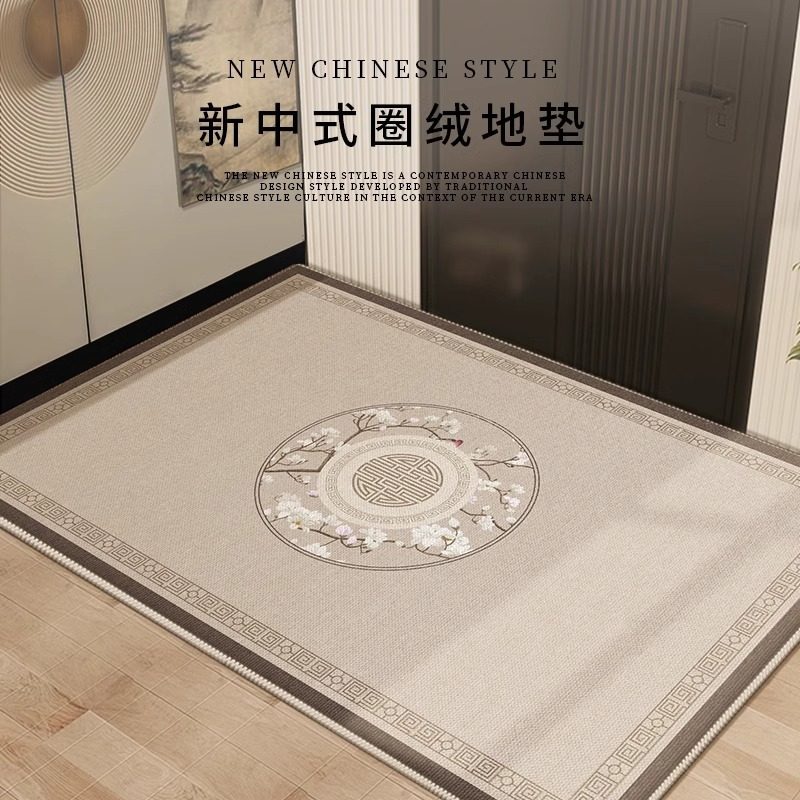 新中式入户门地垫家用进门地毯玄关门口门外脚垫防滑免洗可擦门垫,居家布艺,入户地垫,淘宝优惠券,粉丝福利购,淘宝优惠卷