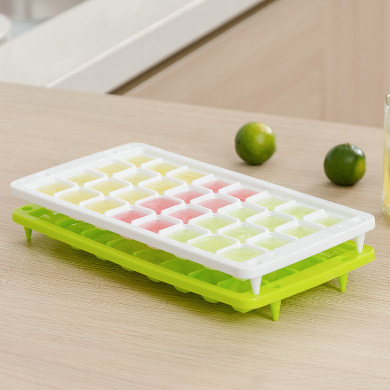 纳川冰格模具家用制冰盒 冰箱冻冰块模具 双层方形冰块盒 小格