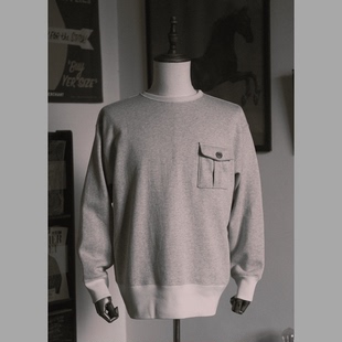 Lightning 复古圆领补强重磅口袋卫衣 Club埃及棉美式