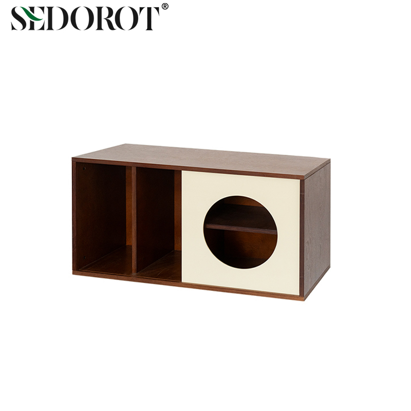 创意沙发边储物柜中古实木收纳柜