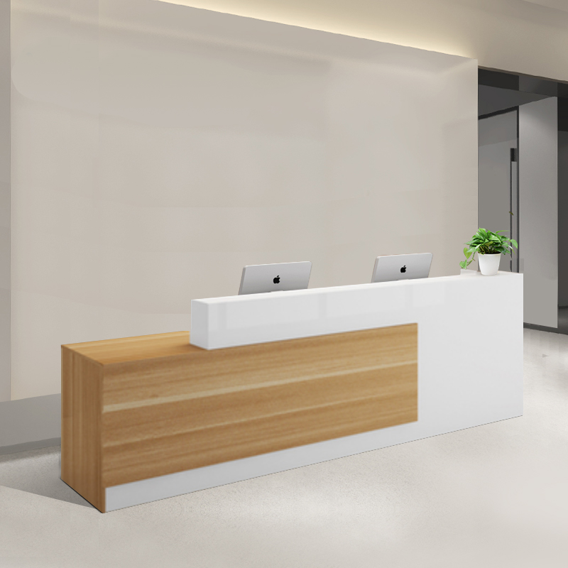 简约现代风商用免漆前台接待台