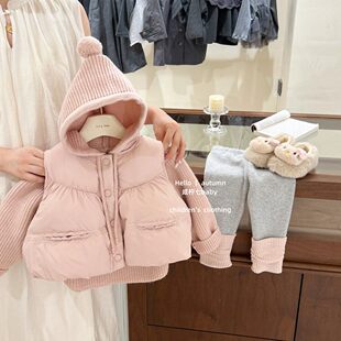 【咸柠七】超乖！女童毛衣冬装洋气儿童针织衫宝宝连帽打底衫上衣