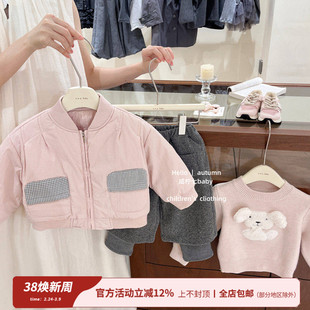 【咸柠七】韩国童装儿童棉服2025冬季新款加厚夹棉保暖棉衣外套