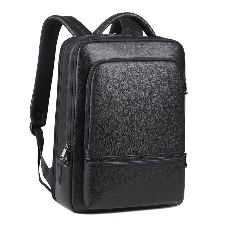 2026新款大容量牛皮电脑包高级感通勤商务真皮背包男士双肩包男款