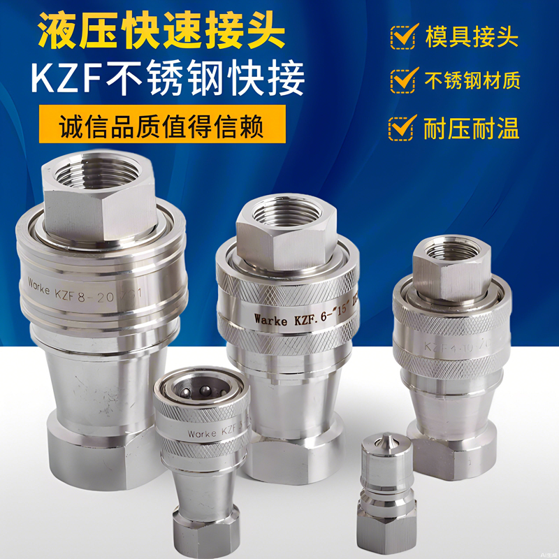 KZF模具快速接头不锈钢高压接头