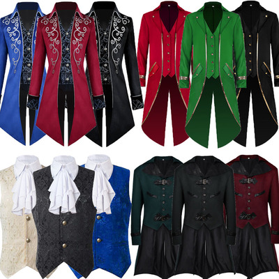 欧式宫廷男装复古燕尾服