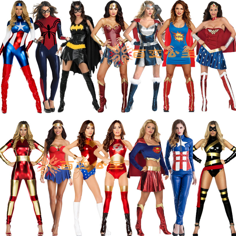 万圣节蜘蛛侠服装漫威超级英雄系列超人舞台 表演服装女cos成人