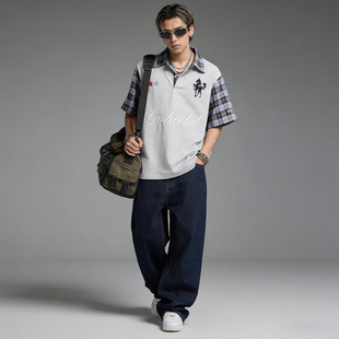 撞色拼接百搭学院风休闲上衣 男短袖 FAITH夏季 复古运动风polo衫