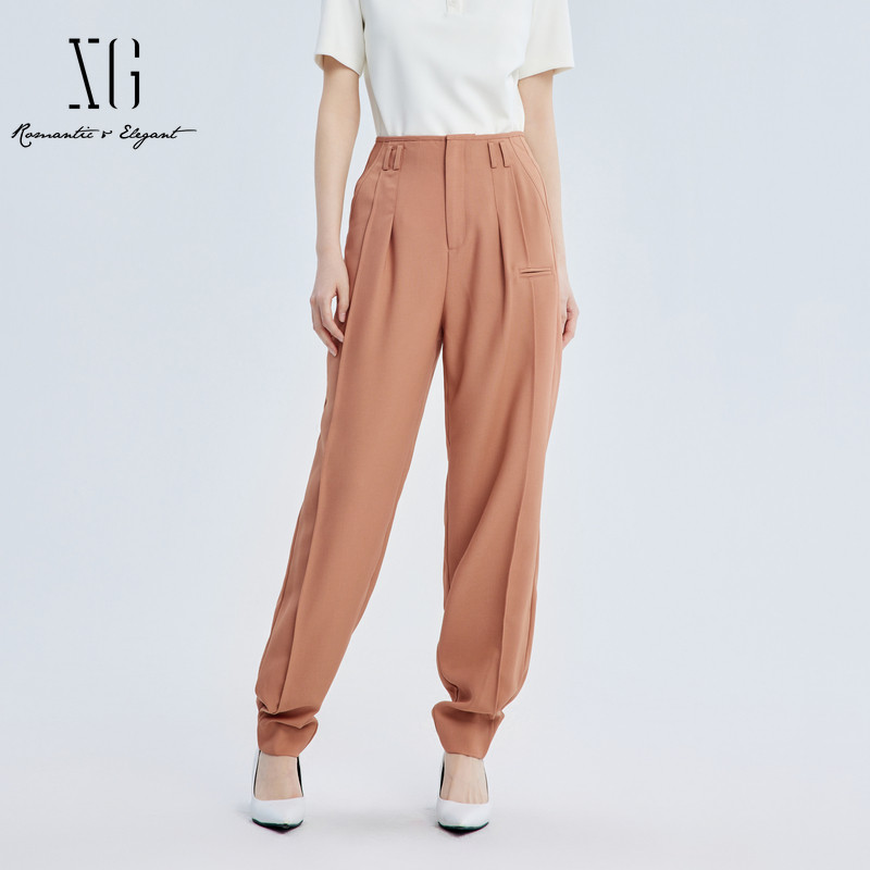 自然腰通勤简约xg雪歌长裤