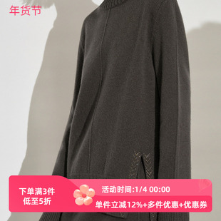 XG/雪歌2025年冬季新款休闲百搭高领针织衫毛衣女XK411039A685