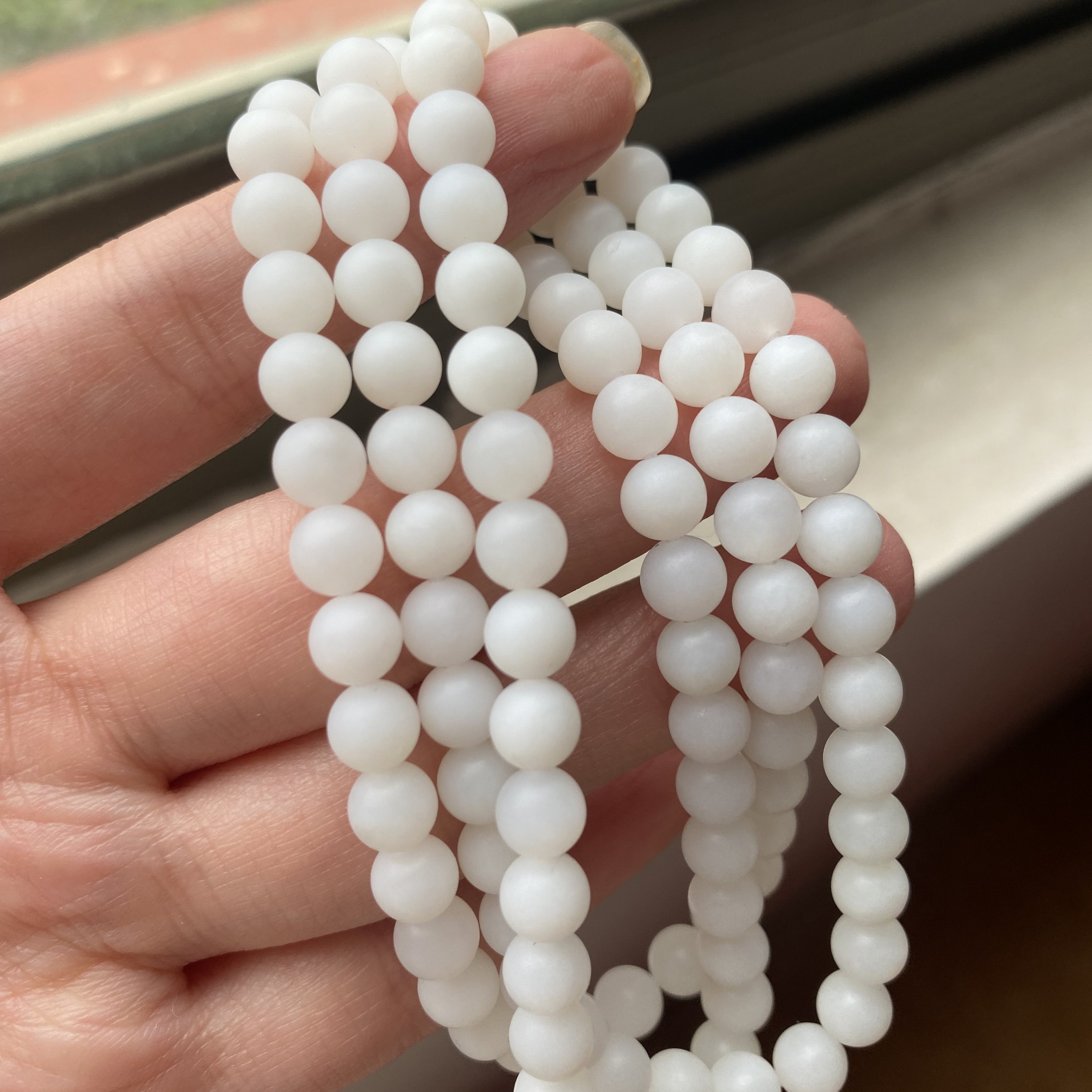 新疆且末米达白玉老坑料项链手串