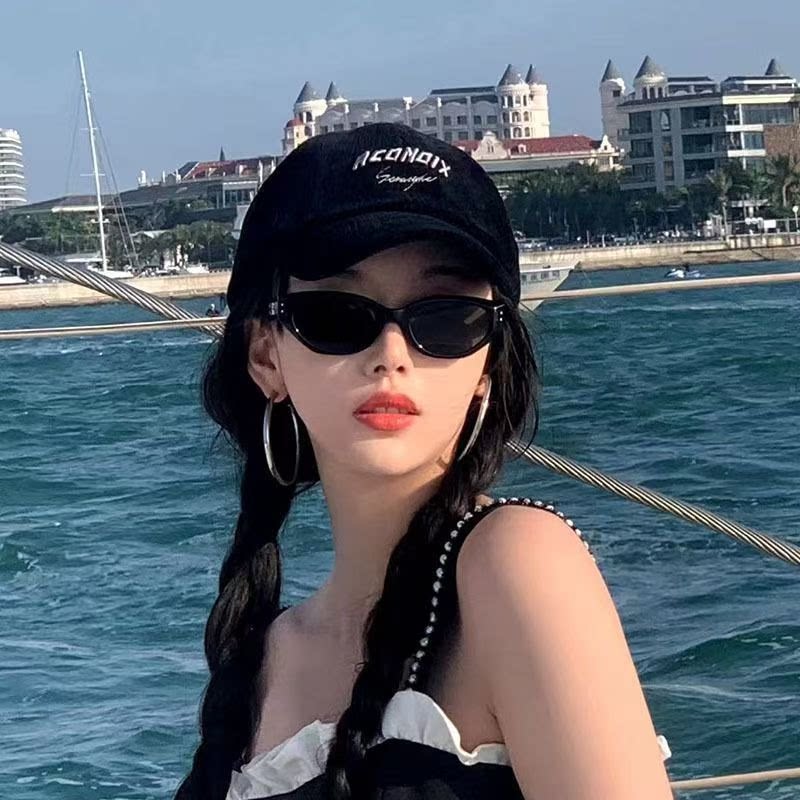 墨镜女学生防晒显脸小框眼镜新款复古猫眼太阳镜女生时尚