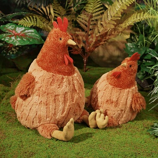 塞西尔鸡仿真母鸡玩偶搞怪公仔儿童小鸡毛绒玩具生日礼物创意抱枕