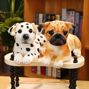 仿真狗狗毛绒玩具可爱卡通宠物小狗玩偶哈士奇秋田犬沙皮犬比格犬