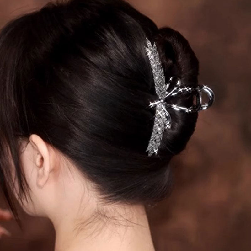 高端麦穗抓夹女高级感发夹后脑勺优雅鲨鱼夹发卡夹子2023新款头饰