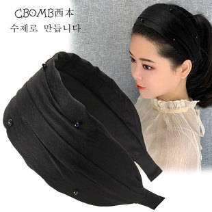 网红新款发箍韩版头饰宽边遮白发盖碎发头窟发带发箍民族风饰品女