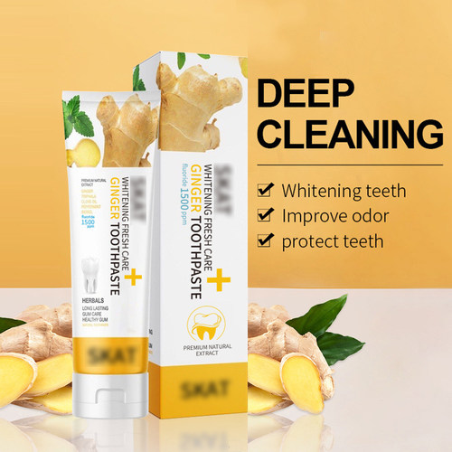 GINGER TOOTHPASTE WHITENING TEETH AND REFRESHING BREATH