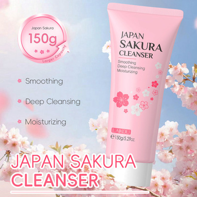 LAIKOU JAPAN SAKURA CLEANSER 150ML莱蔻日本樱花洗面奶温和净白