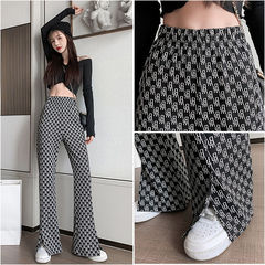 Women's new spring and summer qianniaoge casual pants straight tube high waist drop wide leg pants flared pants