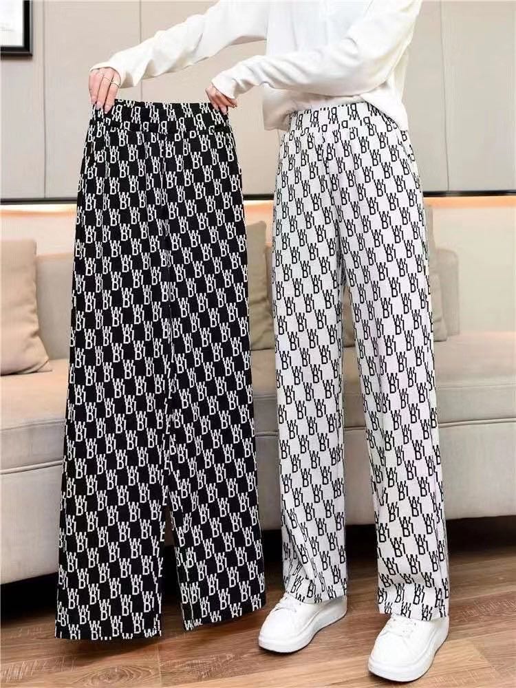 Wide leg pants women's spring and autumn PANTS NEW Loose small casual high waist drop straight pants Korean women's pants