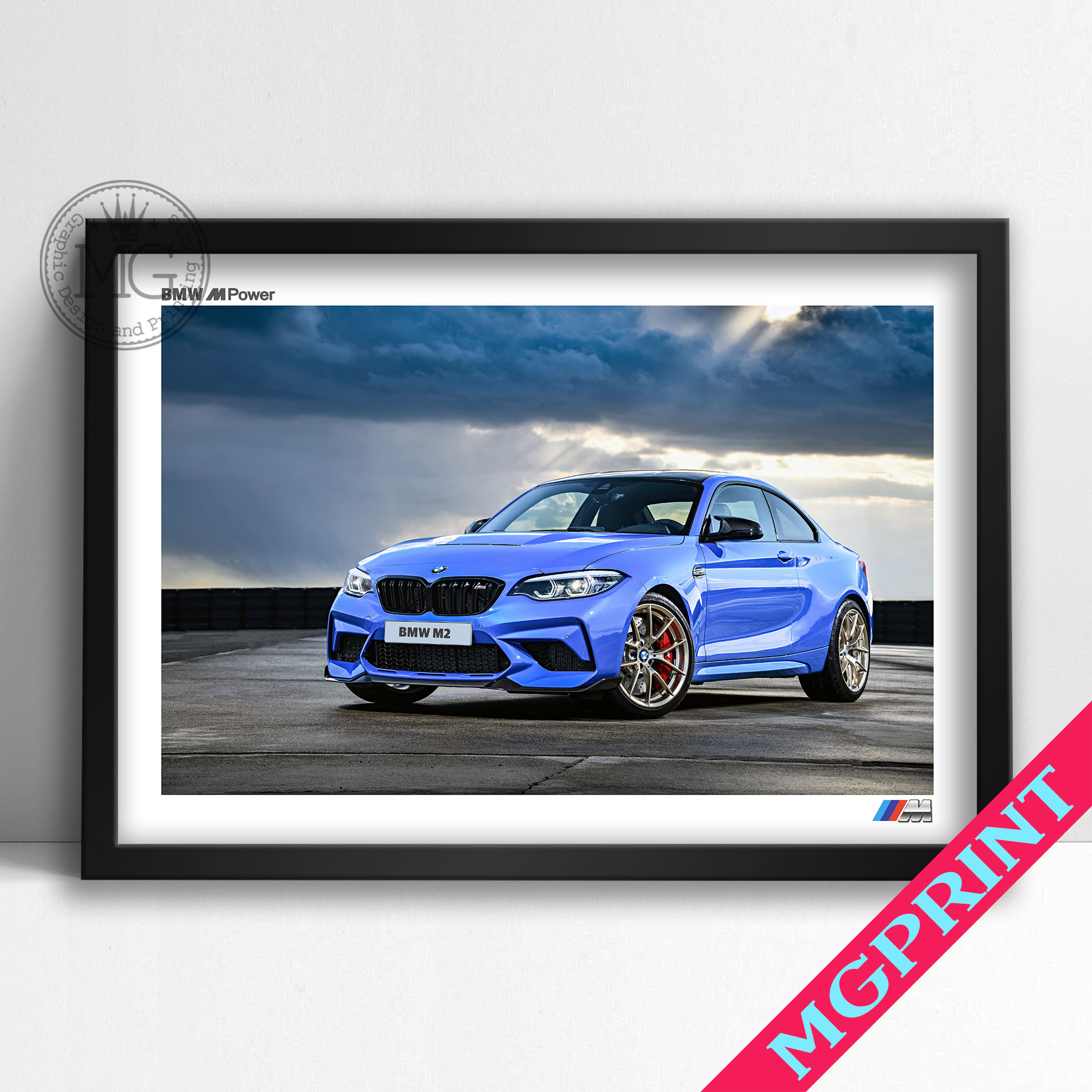 宝马性能车M2卧室海报BMW装饰画