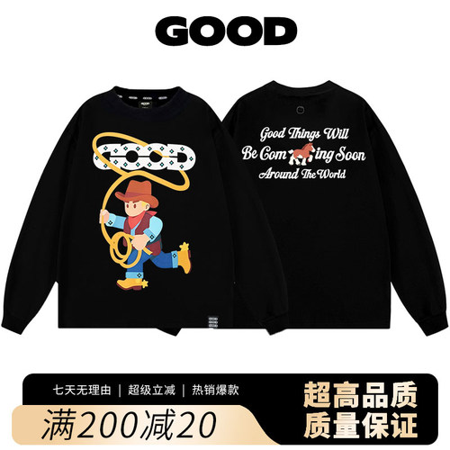 GOODBRAND宝石秋轻奢长袖T恤男