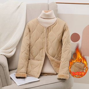 新款保暖棉衣轻薄棉服短款丝棉内胆女款打底加绒加厚摇粒绒保暖衣