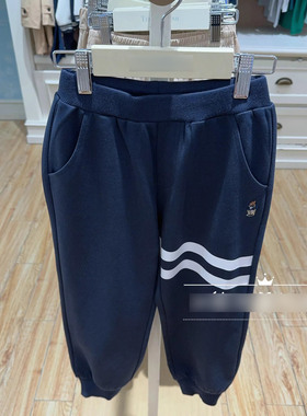 2024秋季新款小熊童装男童休闲百搭运动长裤卫裤两色TKTM24N801R