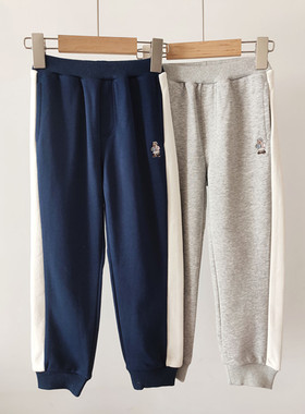 2024春季新款女童毛圈束脚运动休闲裤长裤卡通小熊TTTM241254K