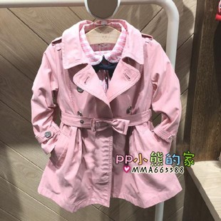 现货秋冬款女童两色两件套风衣外套内搭马甲两件套PCJTA1261P