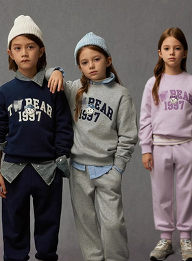 2024秋季男女童小熊宽松卫衣卫裤套装休闲运动童装TKMA248C74I