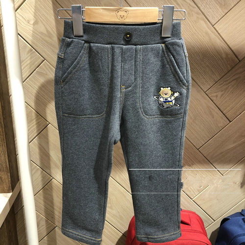 现货秋冬男童厚实卫裤长裤