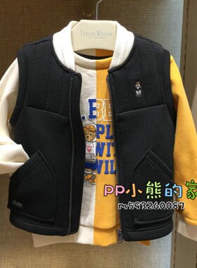 秋冬款男童马甲背心坎肩TKVM84912B 黄色卫衣上衣TKMW83856