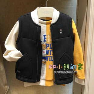 秋冬款男童马甲背心坎肩TKVM84912B 黄色卫衣上衣TKMW83856