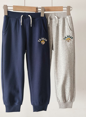 春秋季男童纯棉毛圈休闲运动裤子卡通小熊TTTM234901K GT234901K