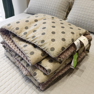 秋冬季 韩国大鹅全棉豆豆被子卡通单双人1.5m可机洗大豆春秋空调被