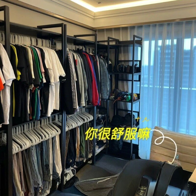 【包安装】开放式衣帽间架子组装卧室金属衣架货架衣柜铁艺衣帽架